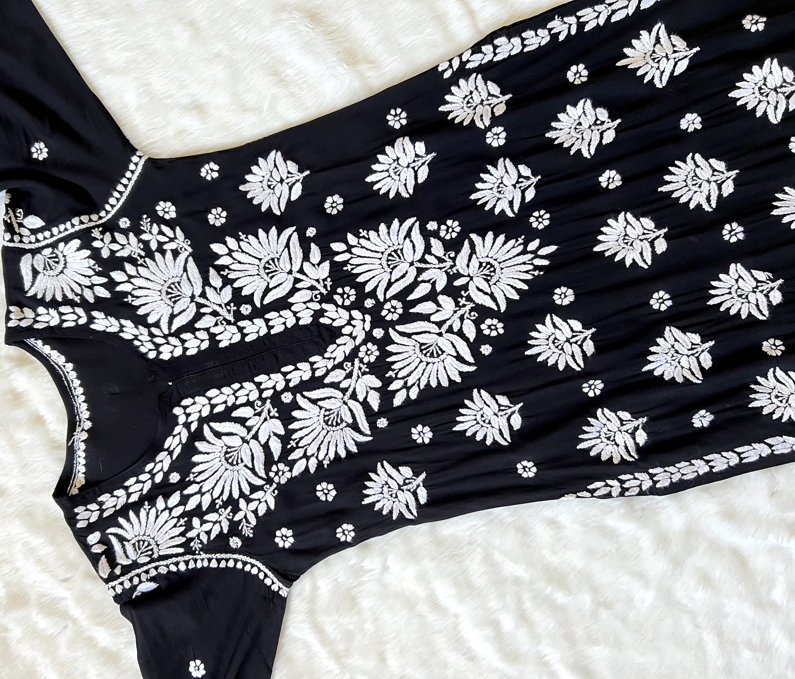 Black Long Heavy Modal Kurta