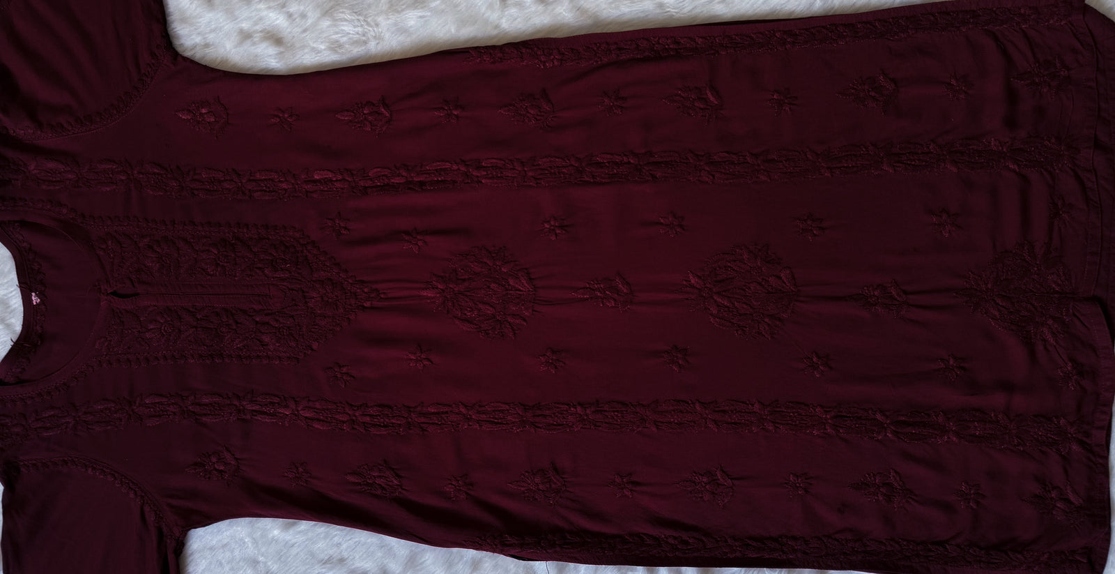 Hiba Brown Rayon Chikankari Kurta Bottom Set