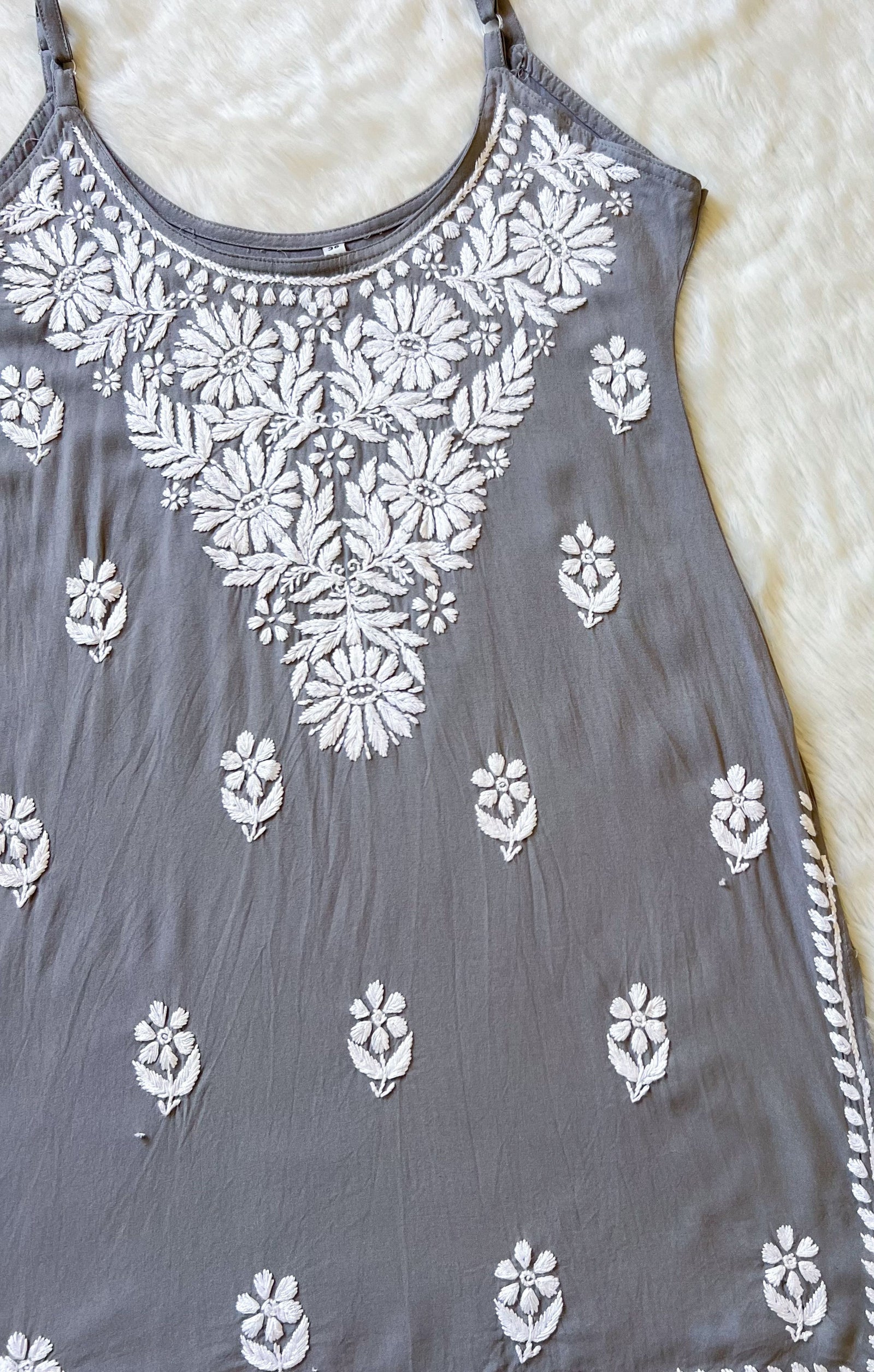 Lyla Grey Sleeveless Short Rayon Kurti