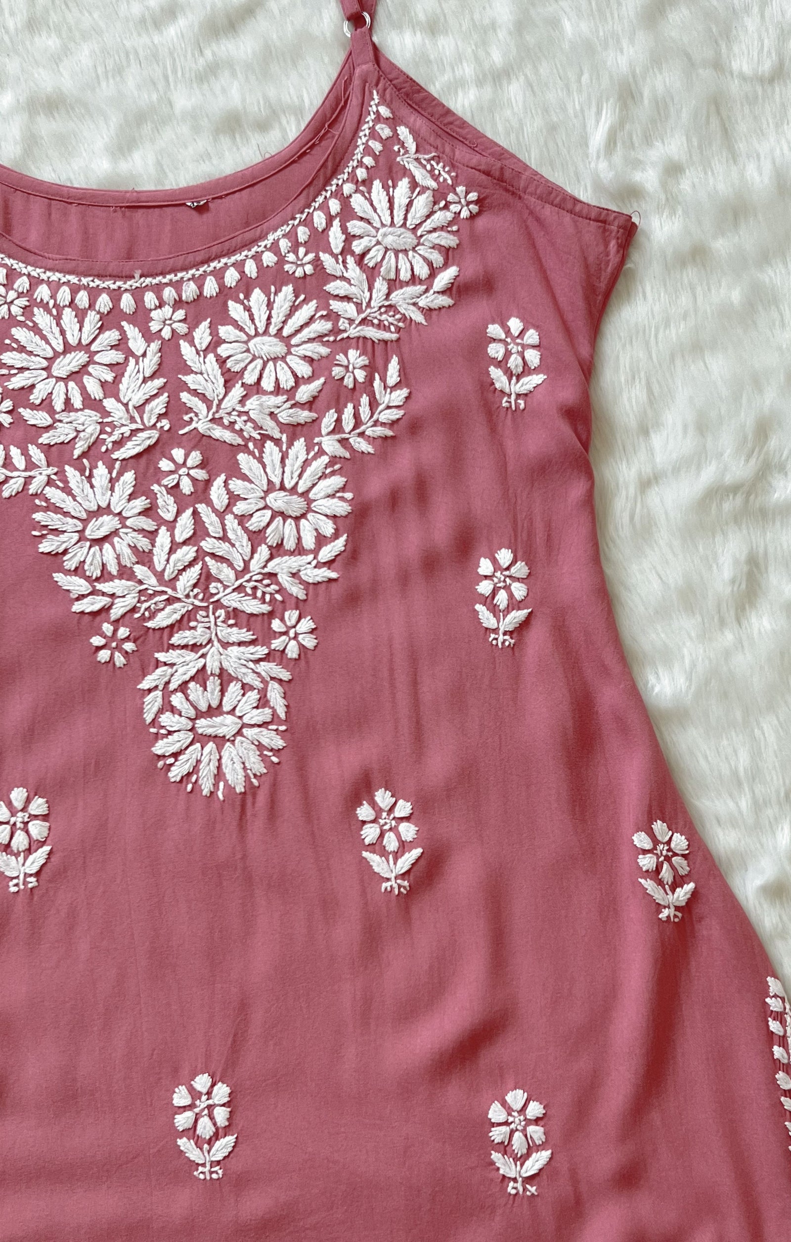 Lyla Rose Brown Sleeveless Short Rayon Kurti