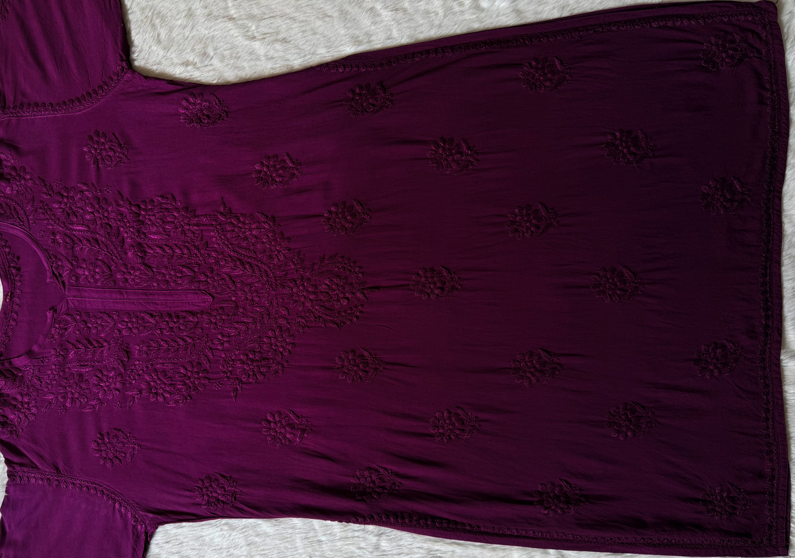 Rida Ombré Dark Purple Plus Size Rayon Kurti