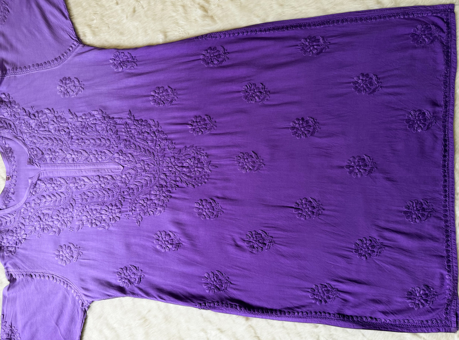 Rida Ombré Lavender Plus Size Rayon Kurti