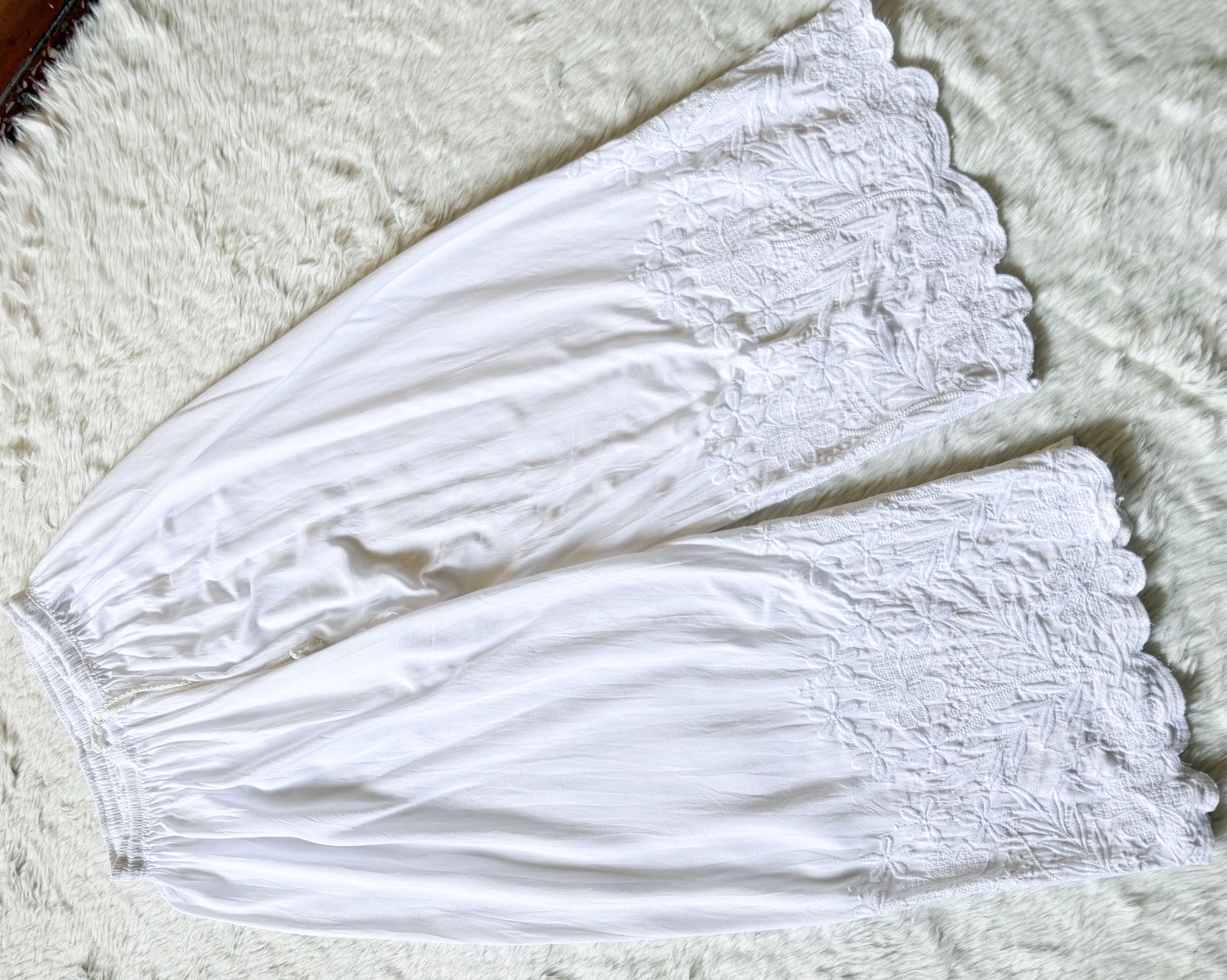 White Chikankari Palazzo