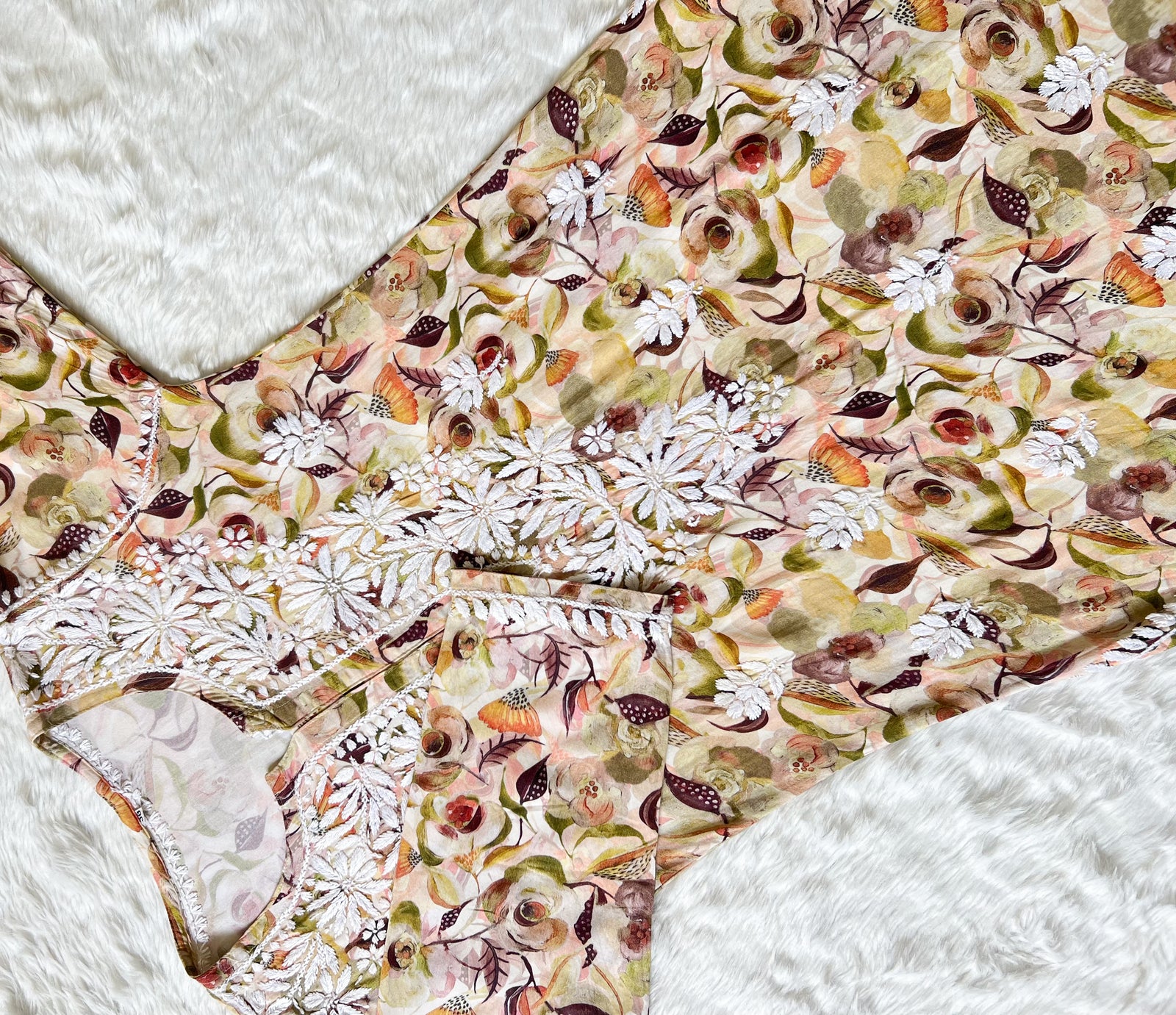 Zoya Green Printed Long Rayon Kurta