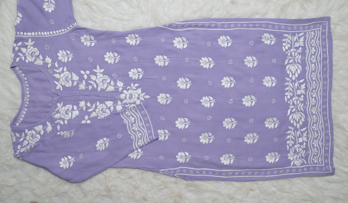 Lavender Modal Kurta Pant Set