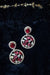 Ruby Statement Rhodium Earrings