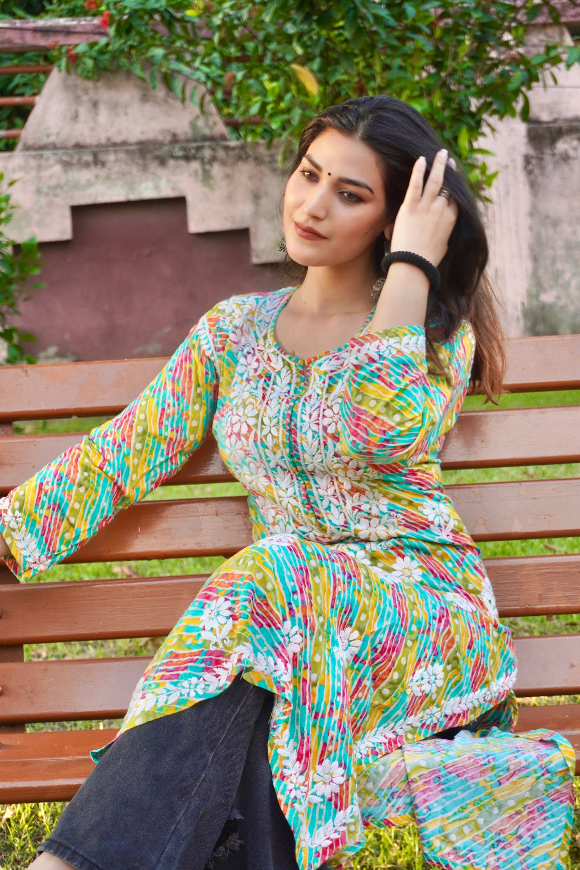 Printed Long Rayon Kurta