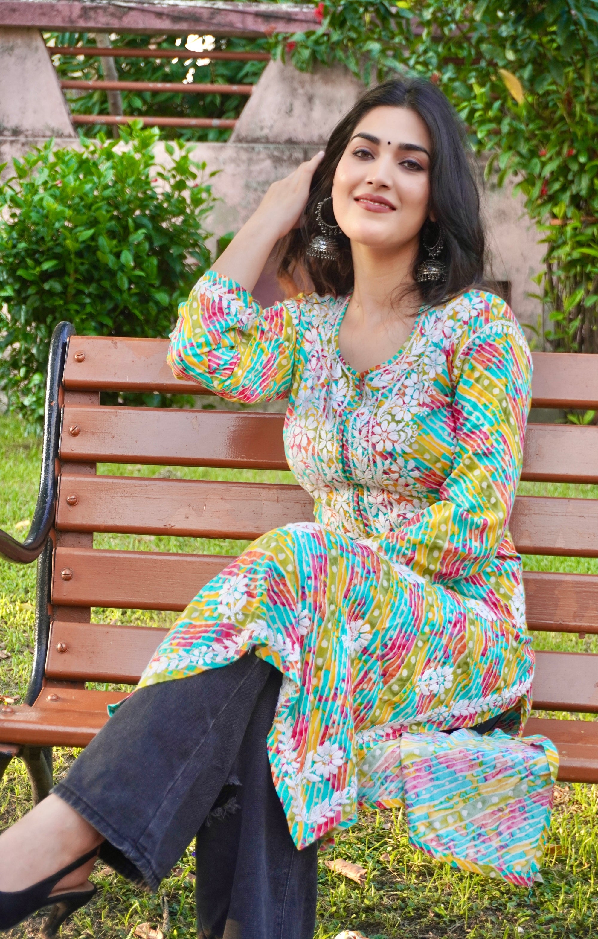 Printed Long Rayon Kurta