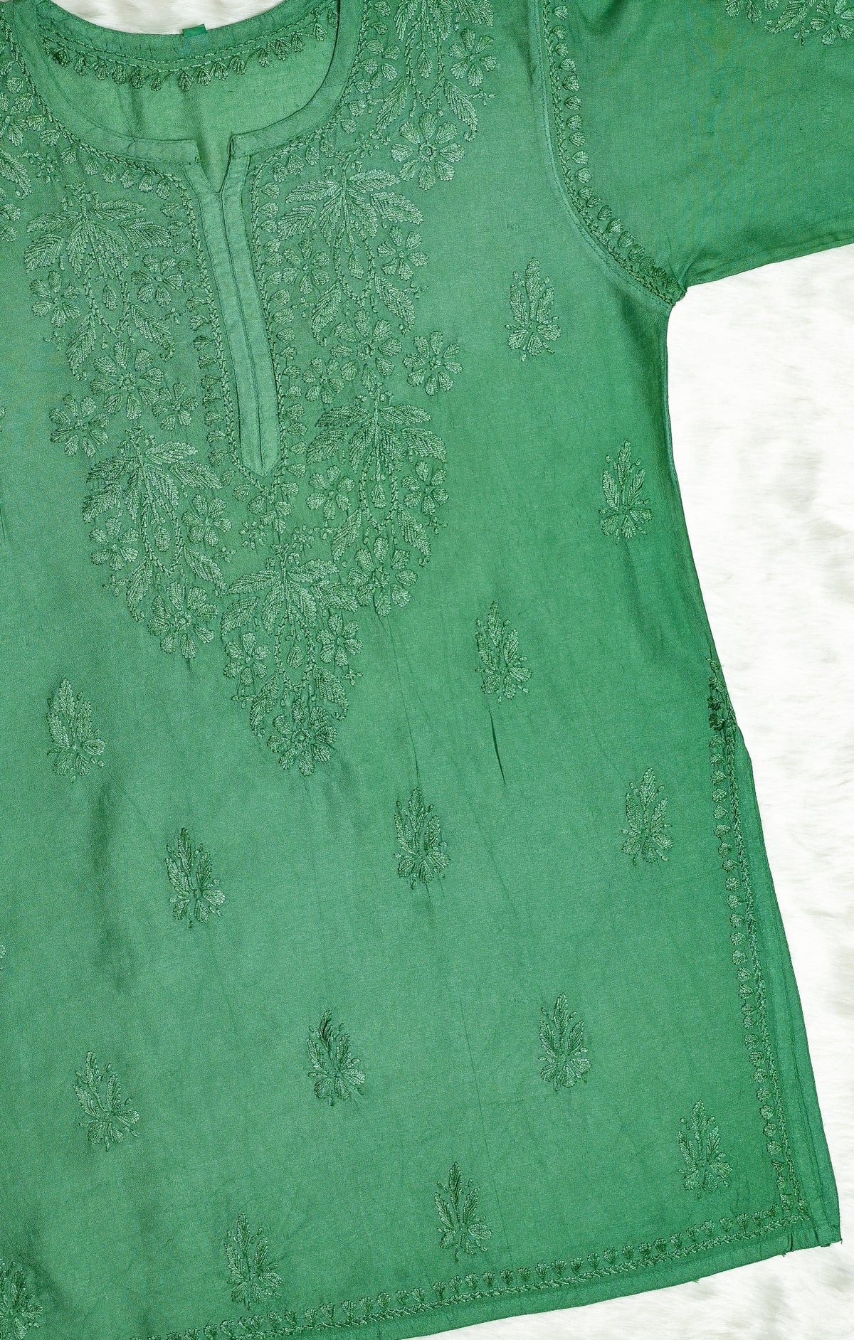 Sage Green Short Chanderi Kurta