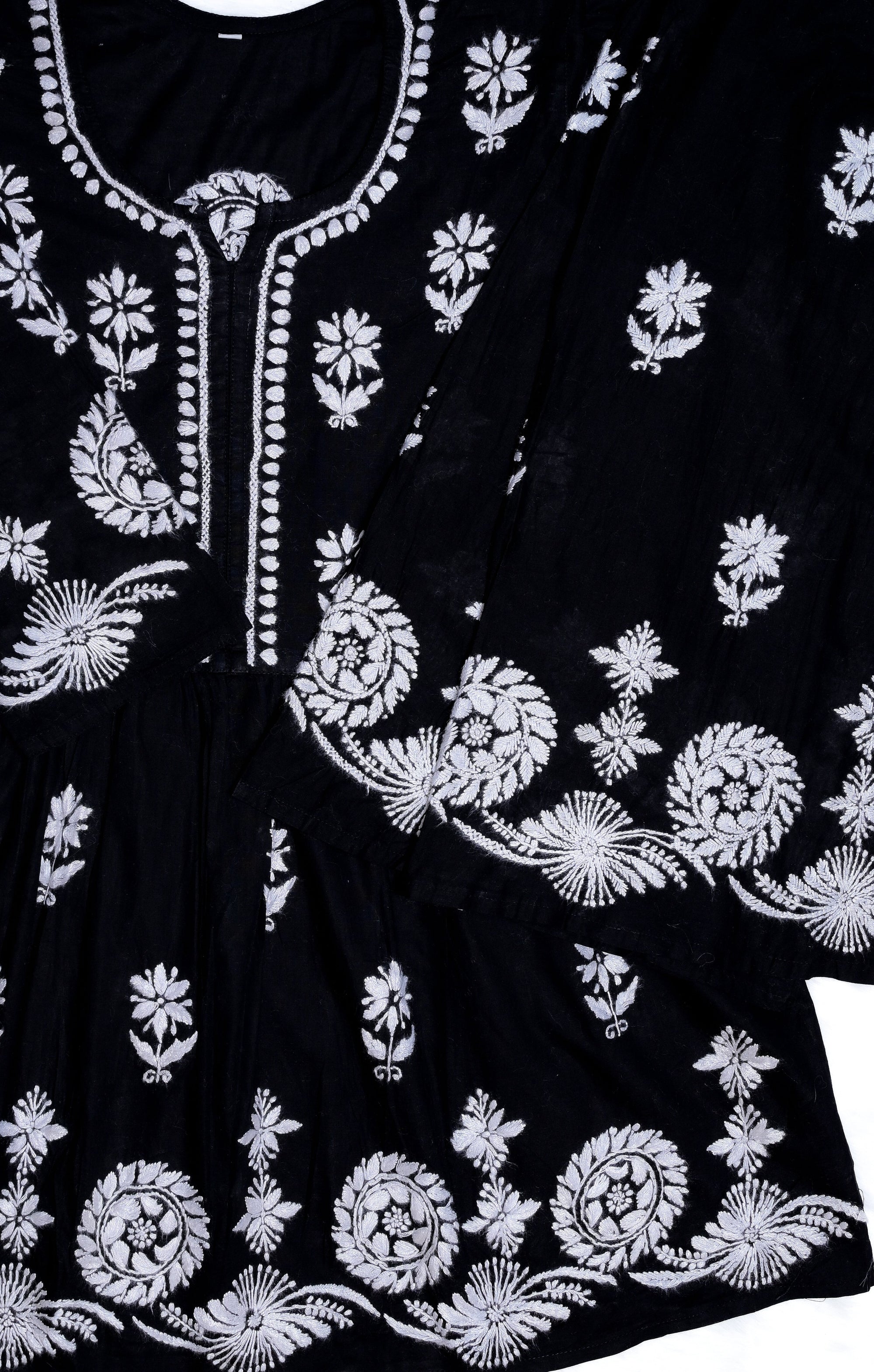 Black Cotton Chikankari Co-Ord Set