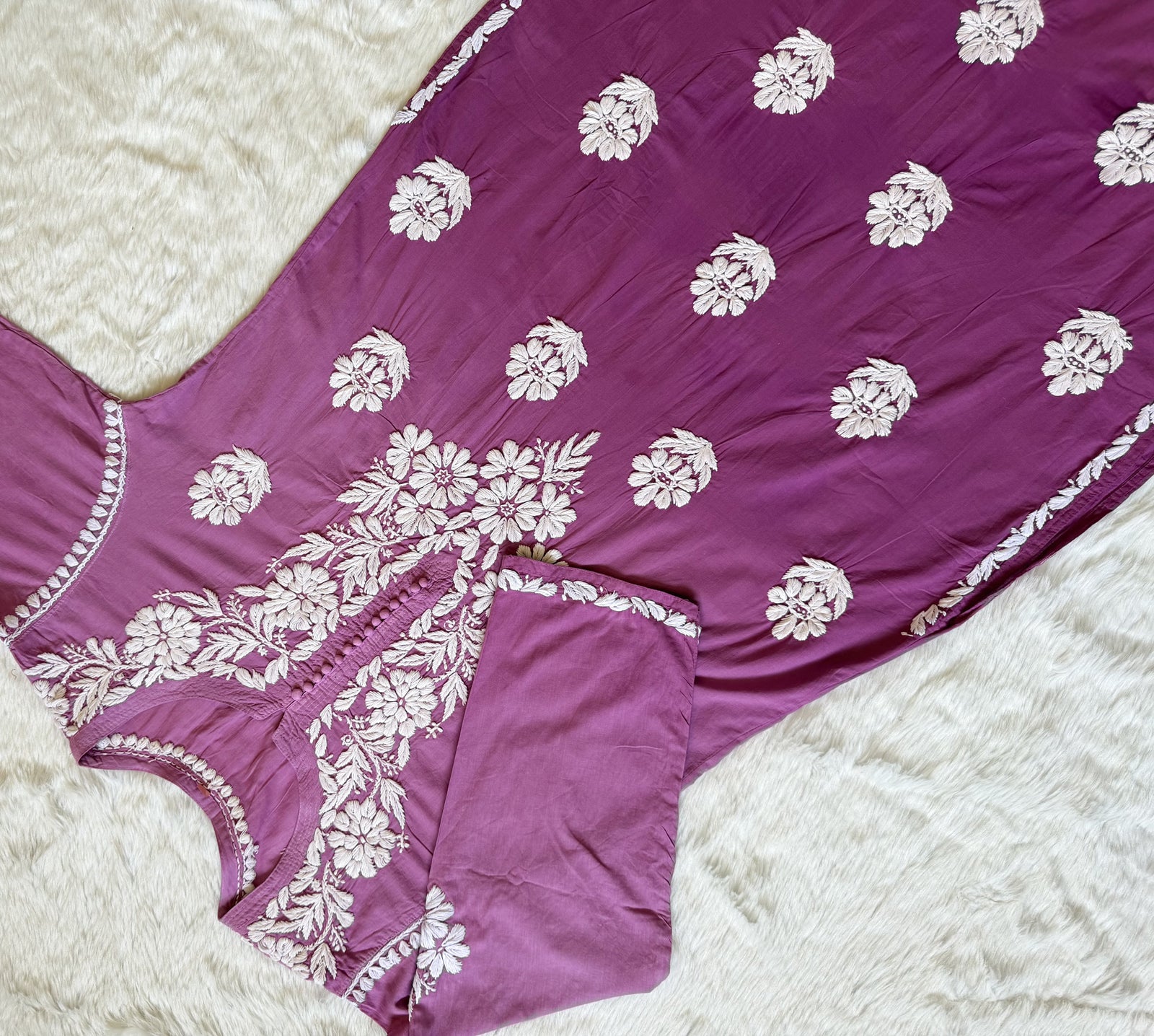 Ayra Pink Pure Cotton Chikankari Kurti