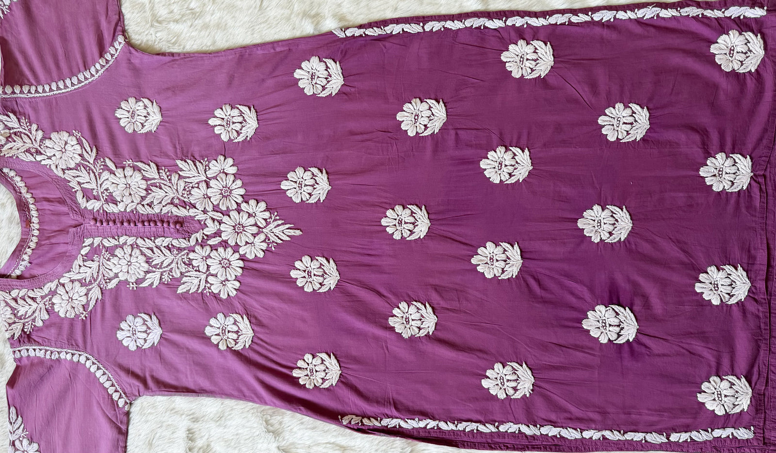 Ayra Pink Pure Cotton Chikankari Kurti