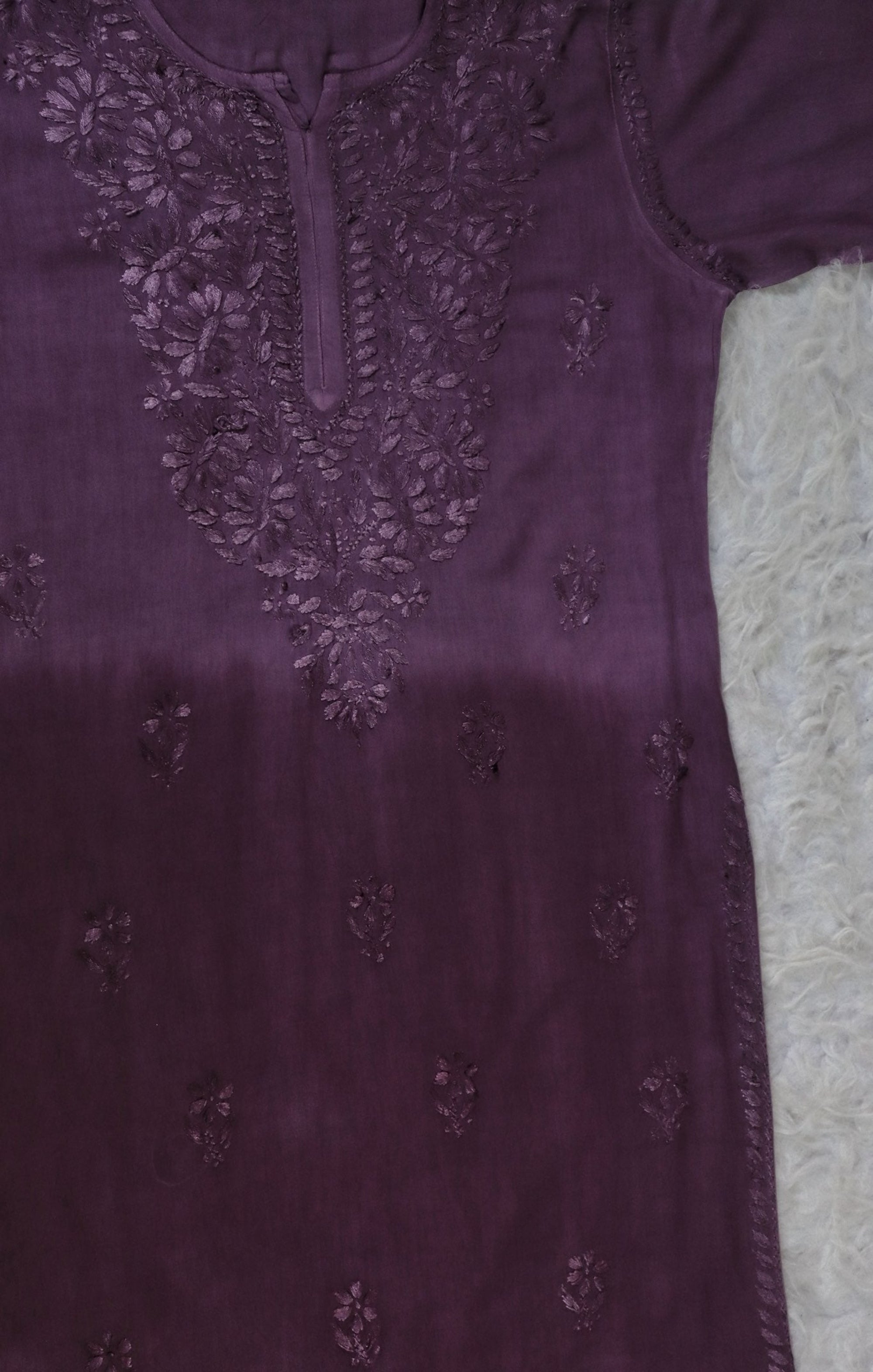 Mauve Purple Ombre Cotton Kurta