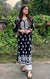 Black Colour Long Modal Chikankari Kurta