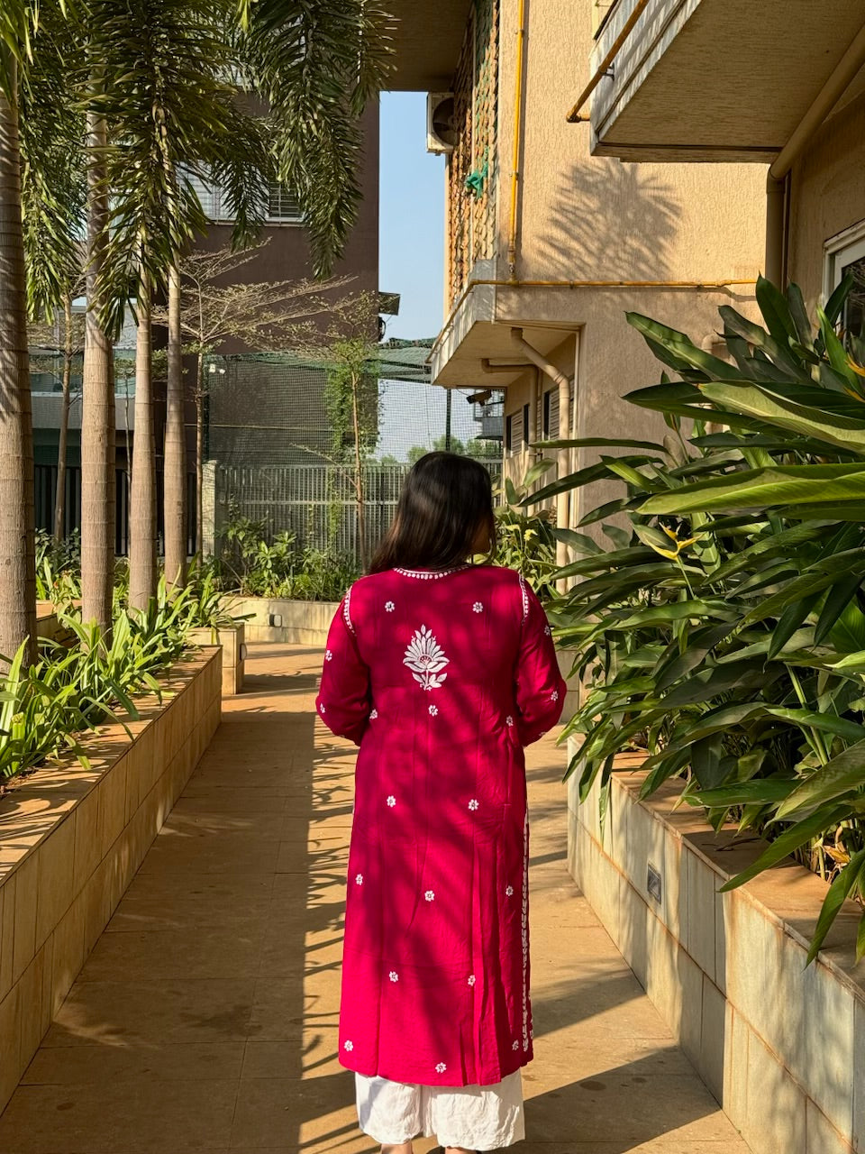 Candy Pink Long Heavy Modal Kurta