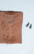 Coffee brown Chanderi Short Chikankari Kurta