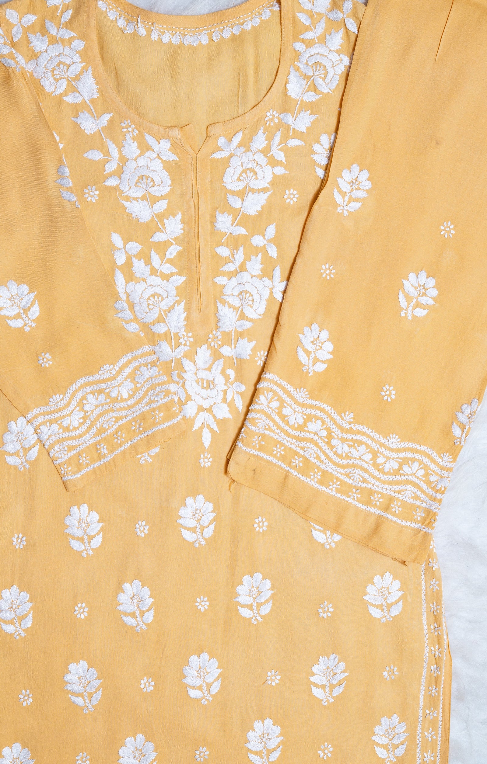 Mango Yellow Modal Kurta Pant Set