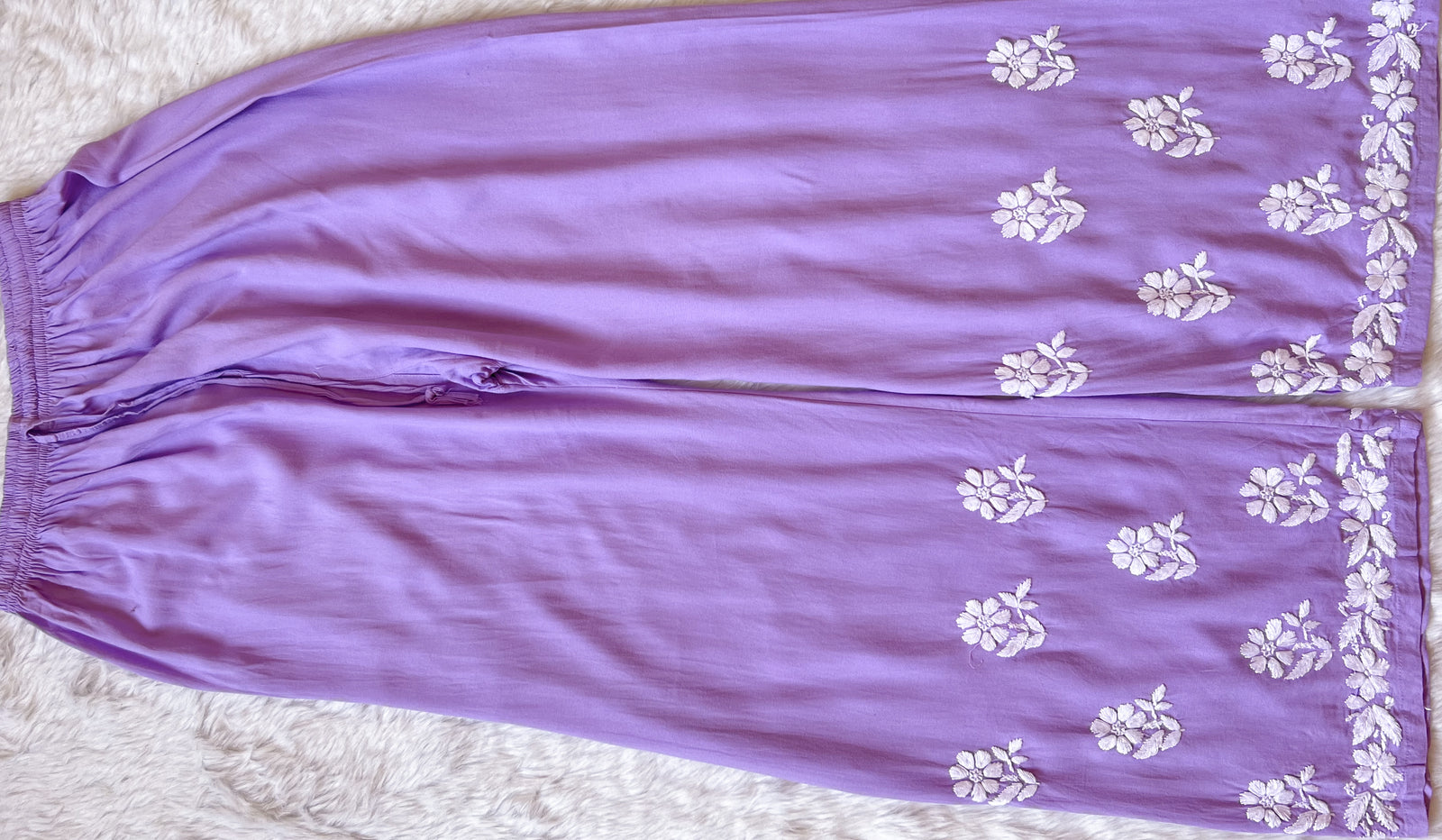Fiza Lavender Rayon Chikankari Kurta Set