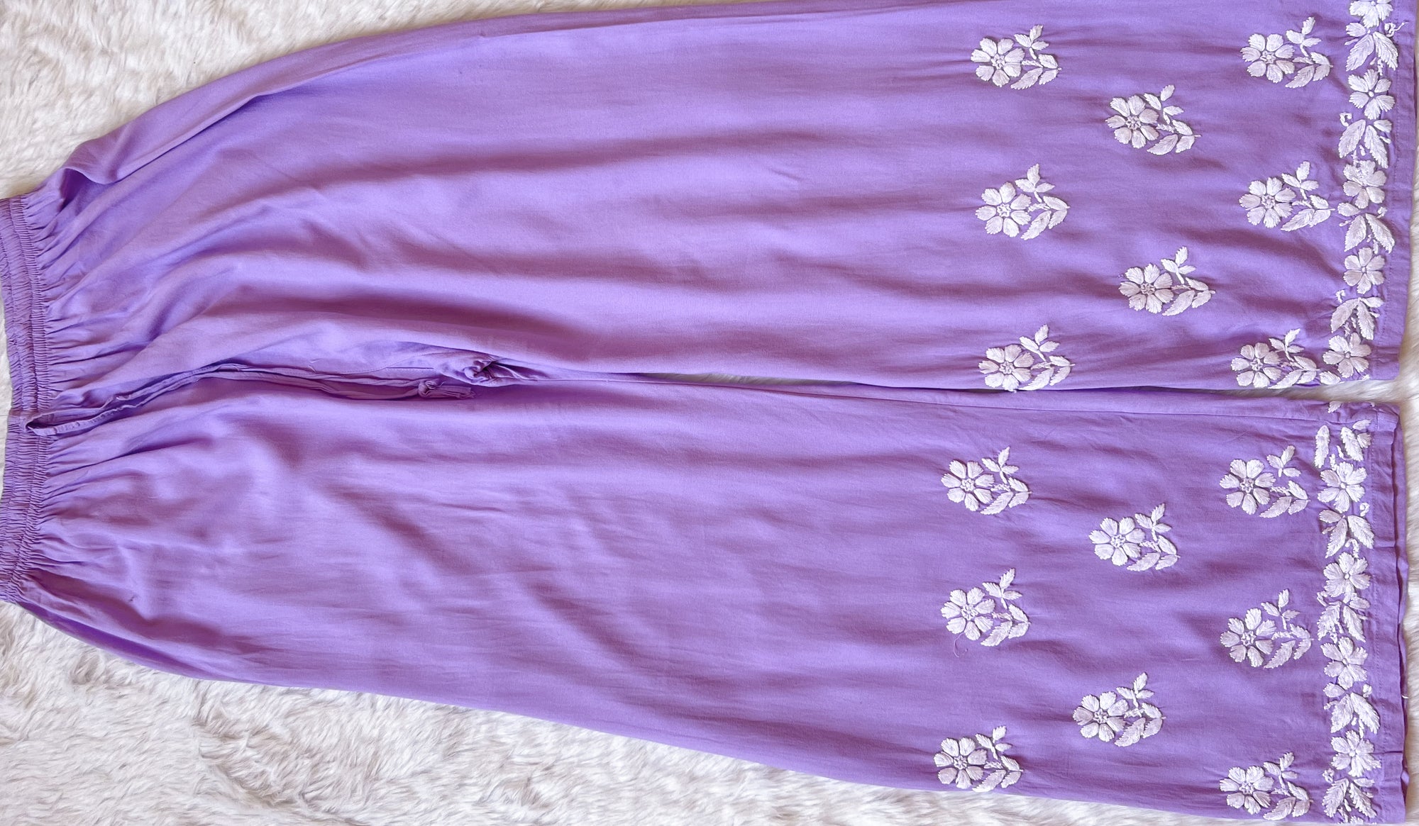 Fiza Lavender Rayon Chikankari Kurta Set