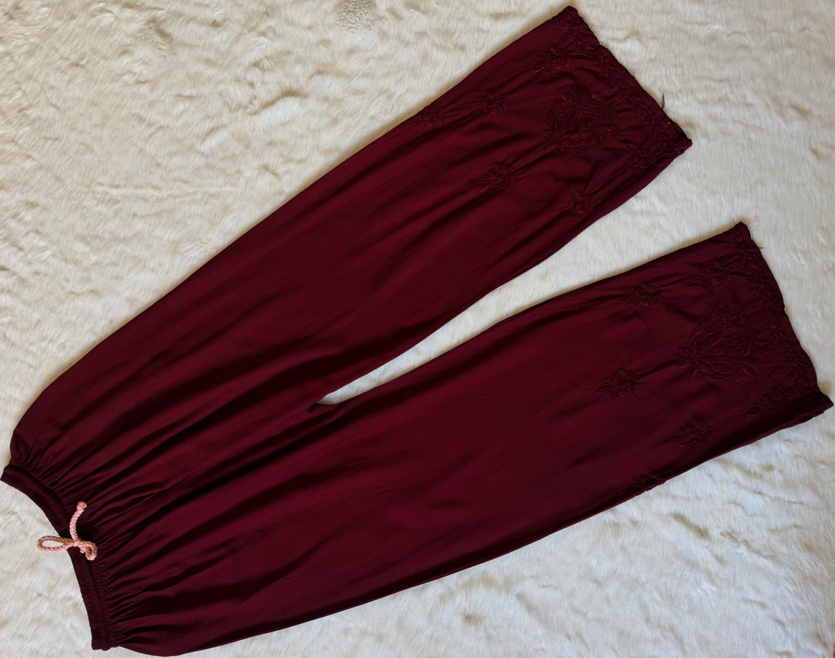 Hiba Brown Rayon Chikankari Kurta Bottom Set