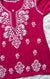 Hot Pink Short Rayon Kurta with White Chikankari