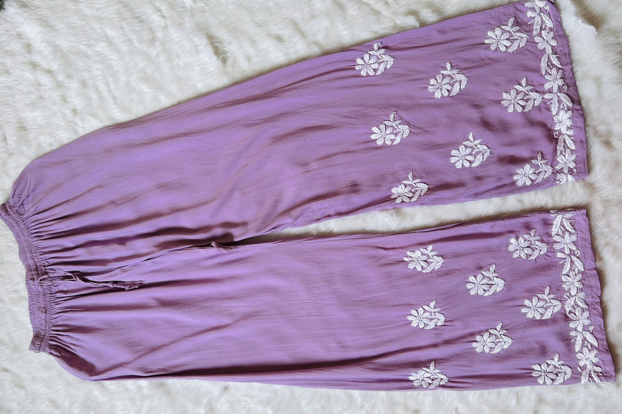Fiza Lilac Rayon Chikankari Kurta Set