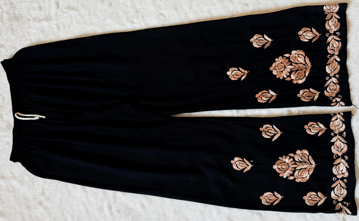 Laiba Black & Coffee Rayon Chikankari 2 Piece Set