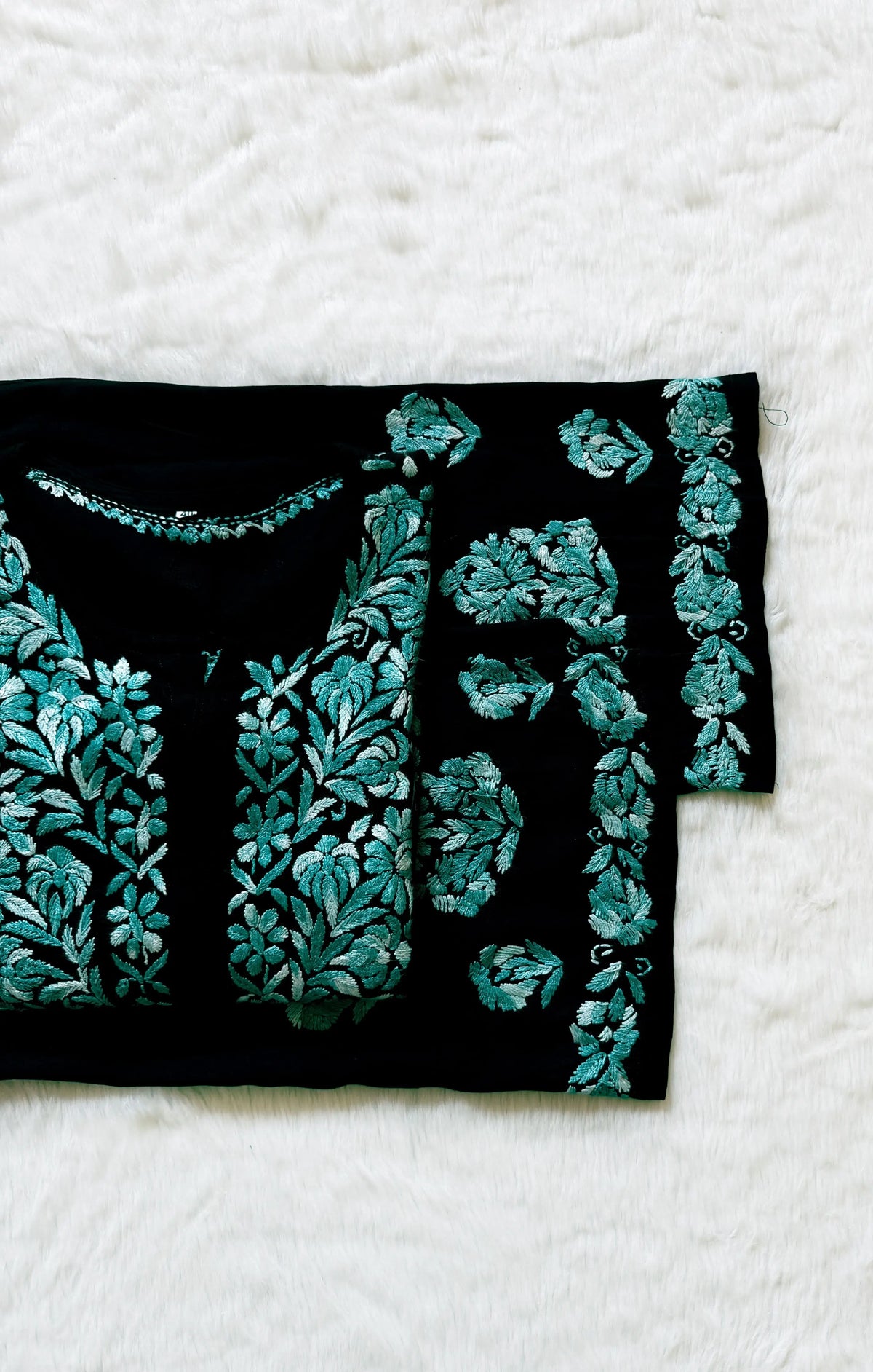 Laiba Black & Teal Rayon Chikankari 2 Piece Set