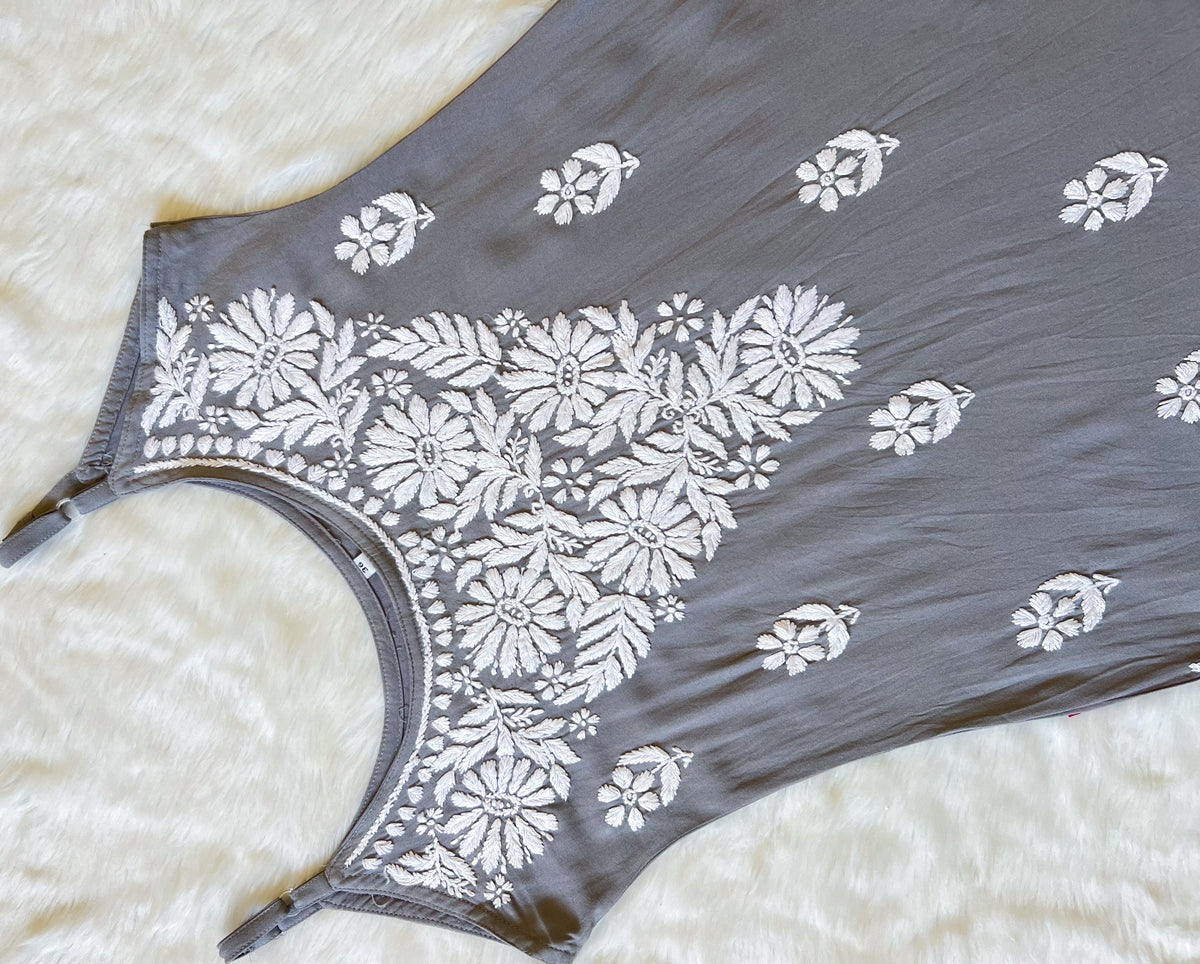 Lyla Grey Sleeveless Short Rayon Kurti