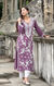 Mauve Purple Long Modal Kurta with White Chikankari