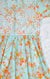 Mint Green & Peach Floral MulMul Chikankari Gown