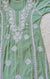 Pastel Green Long Lace Rayon Chikankari Kurta