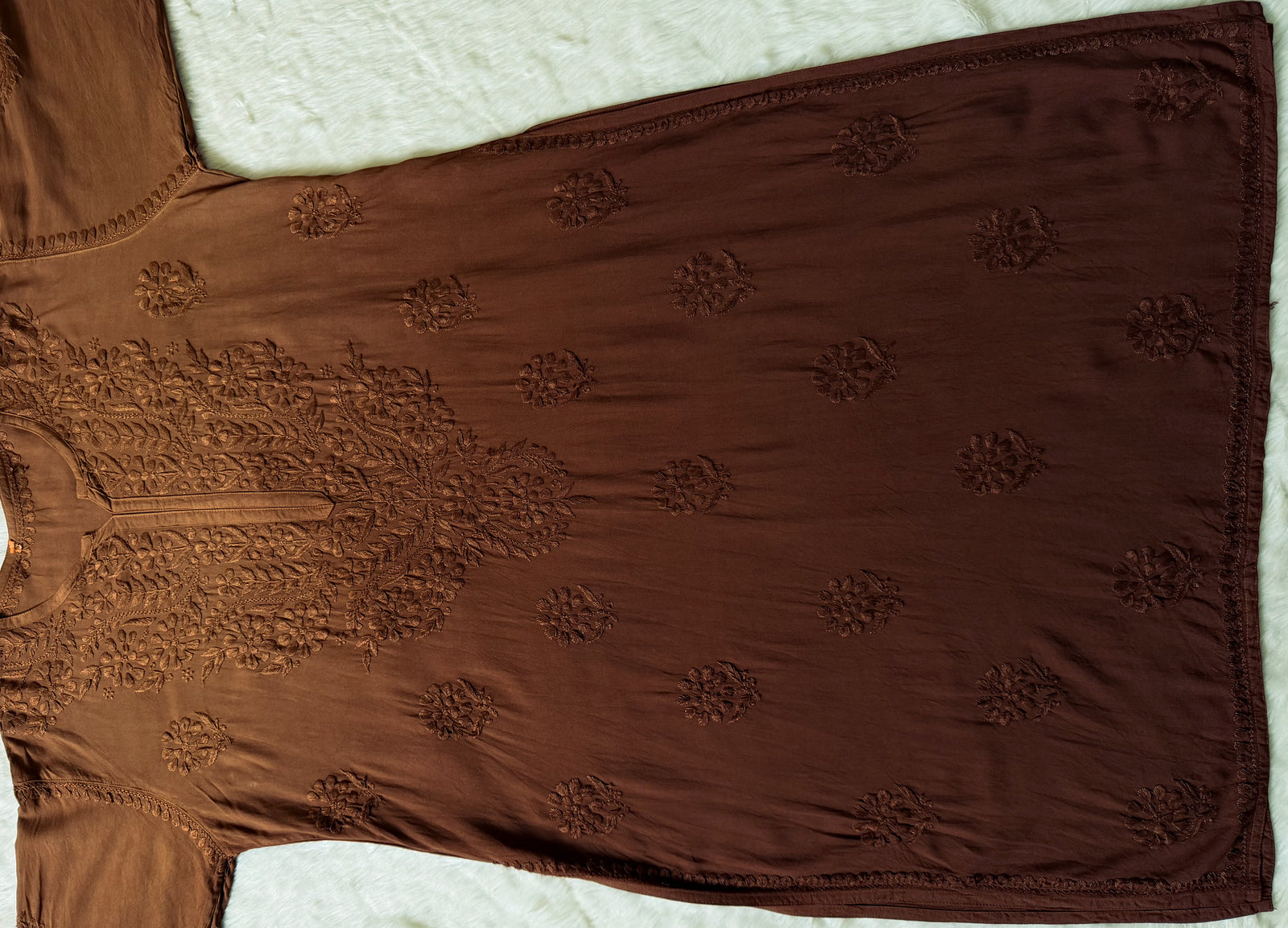 Rida Ombré Brown Plus Size Rayon Kurti