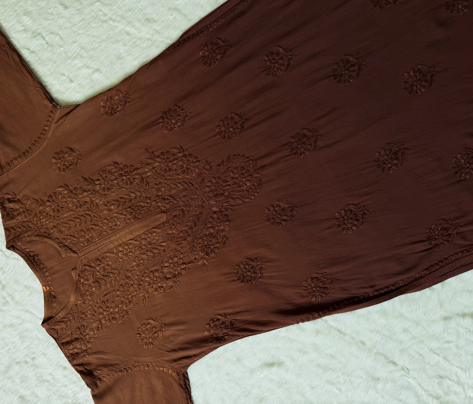 Rida Ombré Brown Plus Size Rayon Kurti