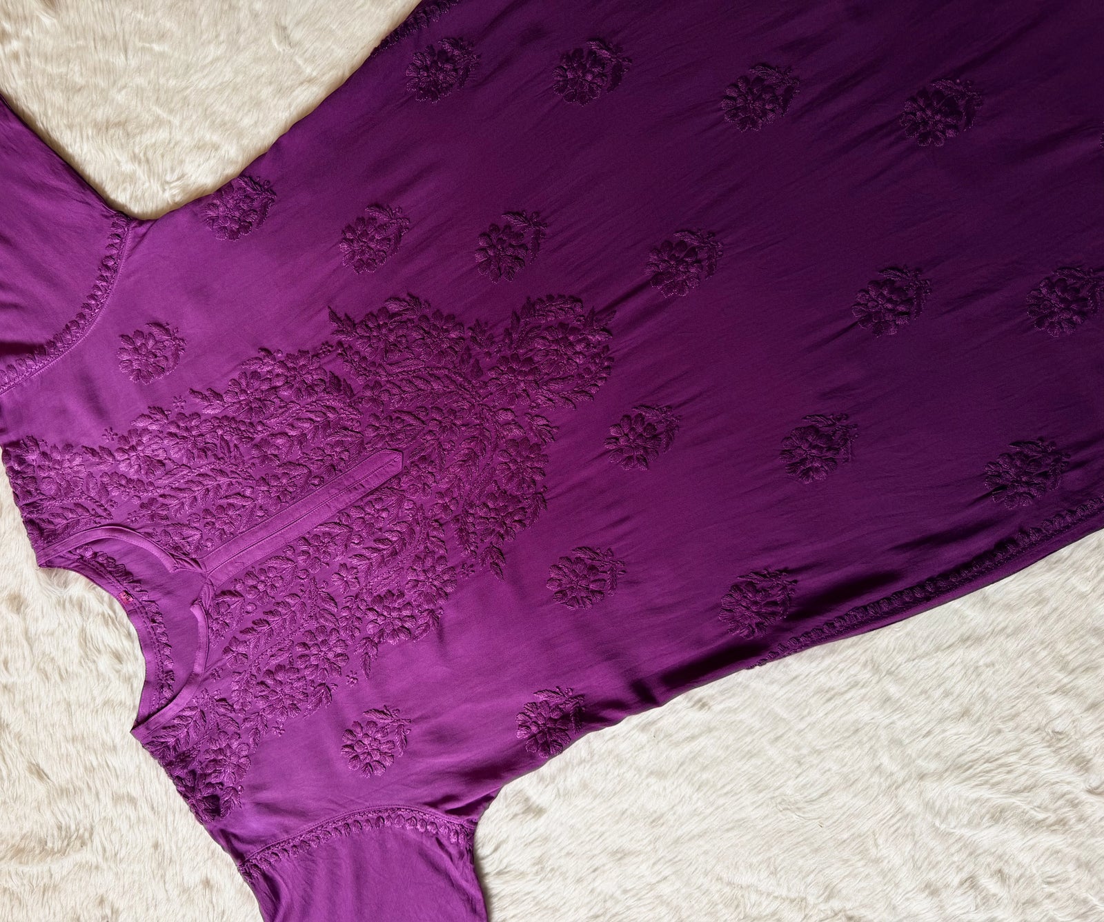 Rida Ombré Mauve Purple Plus Size Rayon Kurti