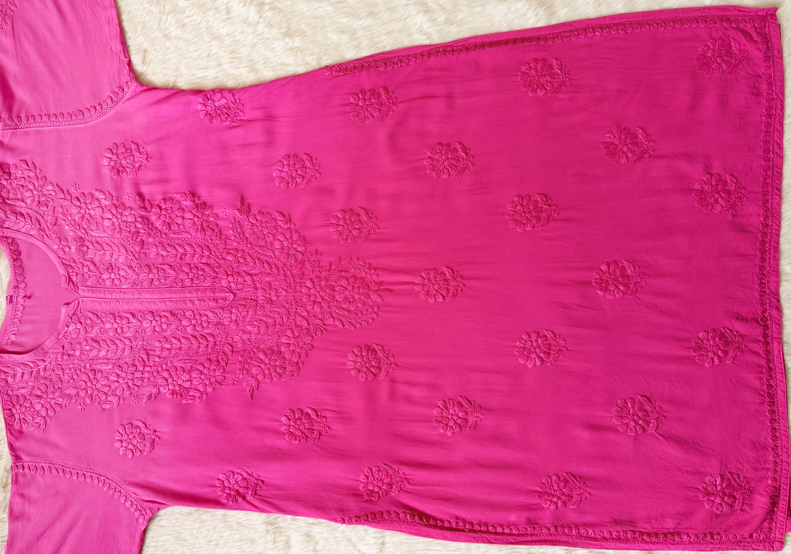 Rida Ombré Rose Pink Plus Size Rayon Kurti