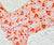 Tangerine orange Printed MulMul Kurta with Heavy Chikankari