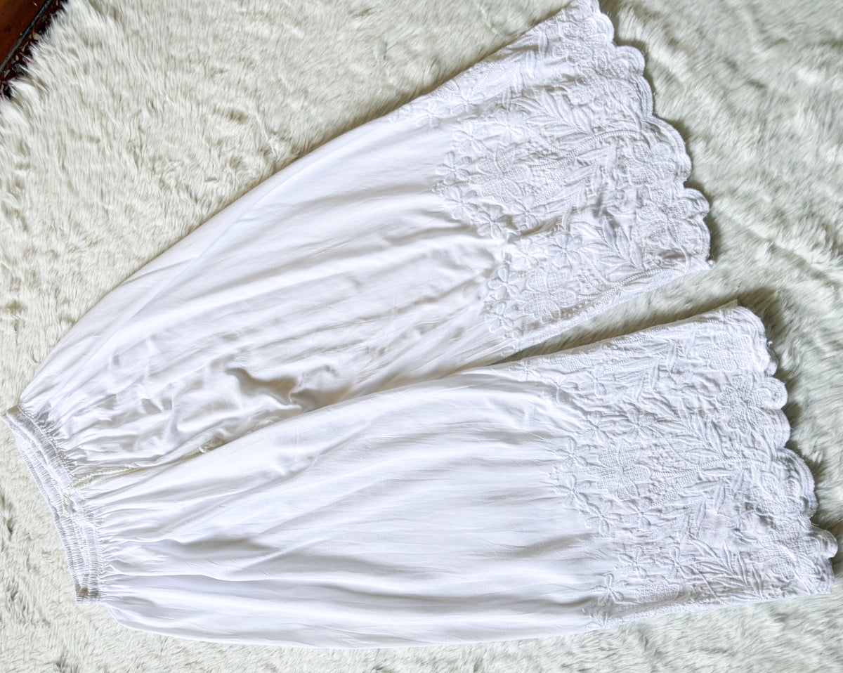 White Chikankari Palazzo