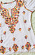 White Short Rayon Kurta with Multi Colour Chikankari