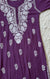 Zara Purple Long Rayon Kurta with White Chikankari