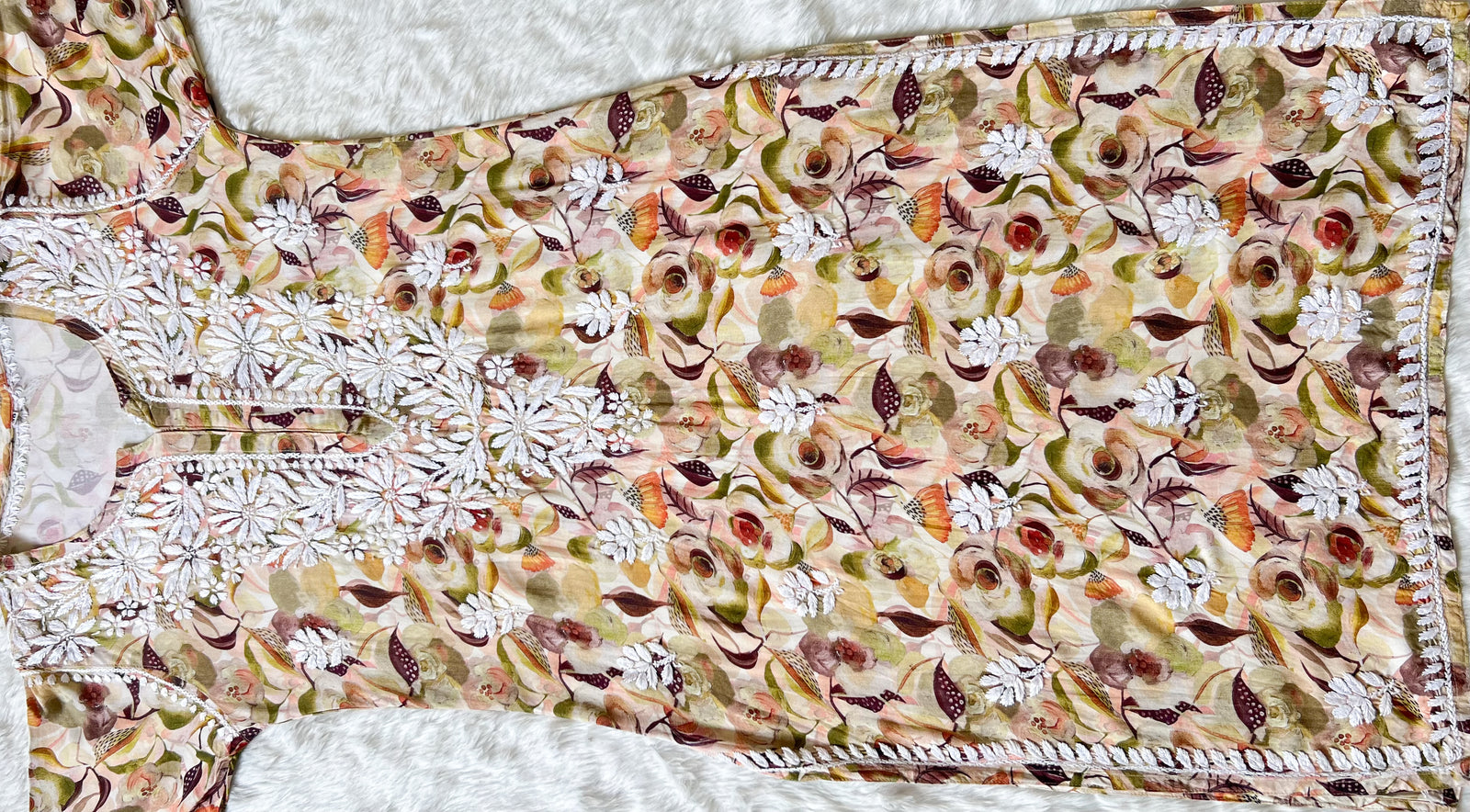 Zoya Green Printed Long Rayon Kurta